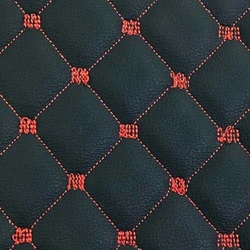 Faux Leather Red Single Stitch Material